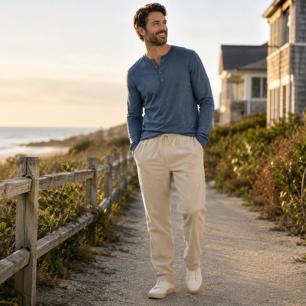 Faherty Corduroy Pants Mens Size‎ S Cream Cotton Coastal Casual Beach Soft Pants